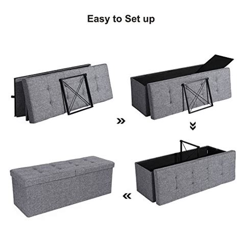 metal otoman fabric large|songmics lift top storage ottoman.